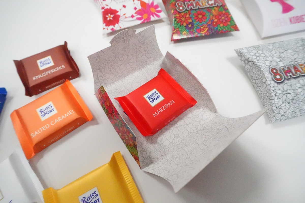 Czekoladki Ritter Sport z Twoim Logo – Edycja na Dzień Kobiet - DK025R